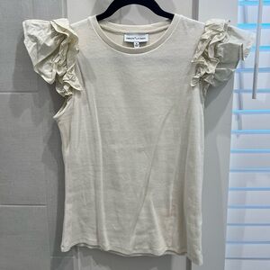 Ivory Ruffle Sleeve top